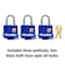 Master Lock Master Lock 1-5/16 in. H X 1 in. W Vinyl Covered Steel Double Locking Weather-Resistant Padlock, PK3 312TRI - alternate 3